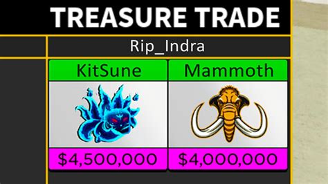 Blox Fruits - Trade Kitsune/ Mammoth fruit Update 20 - YouTube