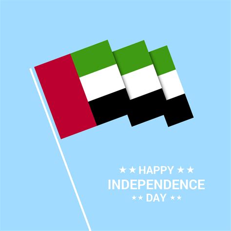 UAE Independence day typographic design with flag vector 14386327 Vector Art at Vecteezy