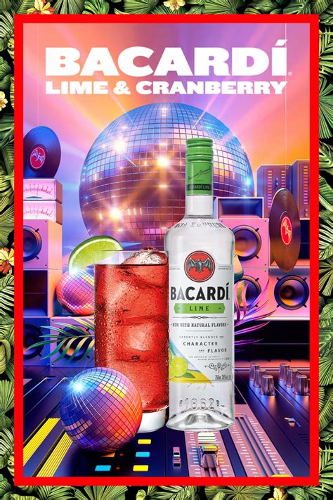 BACARDÍ Lime and Cranberry | Bacardi, Bacardi cranberry, Flavored rum