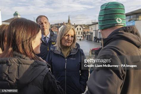 Sinn Fein Vice President Michelle O'Neill listening to local... News ...