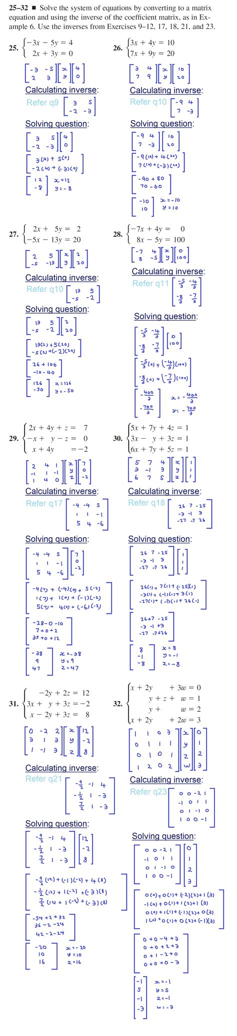 2 - Matrices and systems of equations