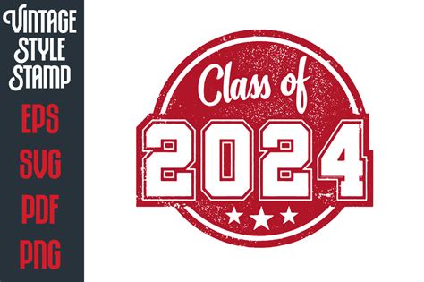 Class of 2024 Graduation Stamp Graphic by stompstock · Creative Fabrica