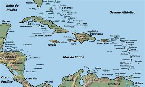 Island: caribbean islands map