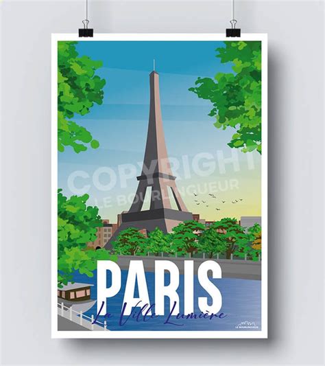 Affiche Paris "la Seine" | Le Bourlingueur