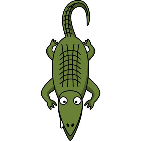 Vector clip art of cartoon alligator | Free SVG