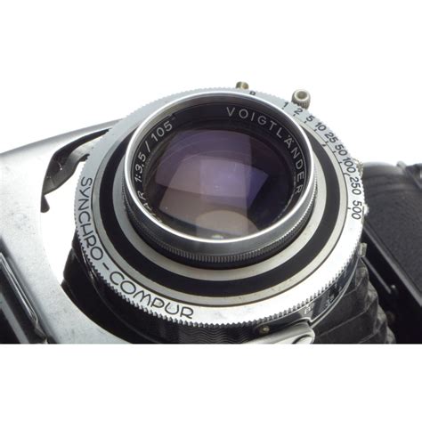 Buy VOIGTLANDER BESSA II CAMERA COLOR-HELIAR 1:3.5/10.5cm LENS f105mm COMPUR SHUTTER | Vintage ...