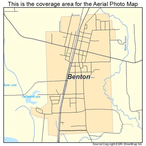 Aerial Photography Map of Benton, LA Louisiana