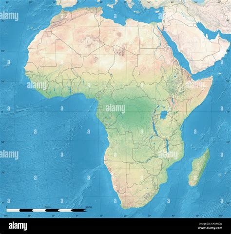 Africa land cover location map Stock Photo - Alamy