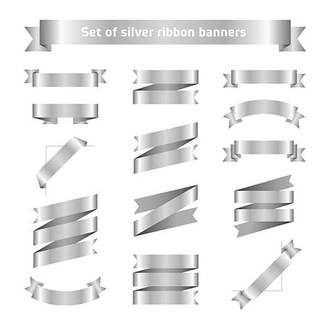 Royalty Free Silver Ribbon Clip Art, Vector Images & Illustrations - iStock