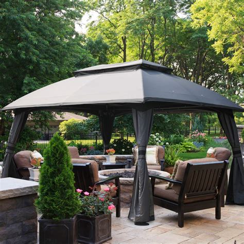 ABCCANOPY Gazebo 10x13 Patio Gazebo, Double Soft-top Garden Gazebos ...