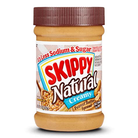 Natural 1/3 Less Sodium & Sugar Peanut Butter Spread - Skippy® Brand Peanut Butter