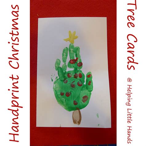 Pieces by Polly: Handprint Christmas Tree Cards: Tutorial