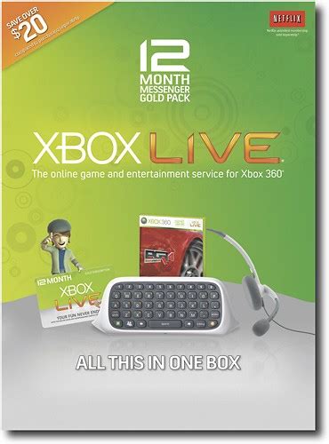 Best Buy: Microsoft Xbox 360 Live 12-Month Messenger Gold Pack CXC-00001