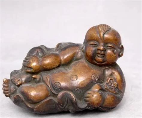 Rare Old 18C copper Statue/ Sculpture Fuwa,best collection&adornment,free shipping-in Statues ...