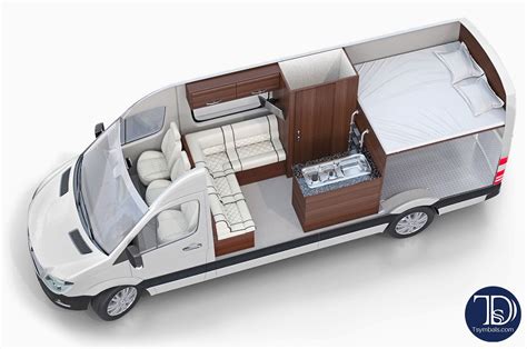 Motorhome 3d, RVs ? Layouts 3D Design studio Tsymbals Design | Custom camper vans, Van ...