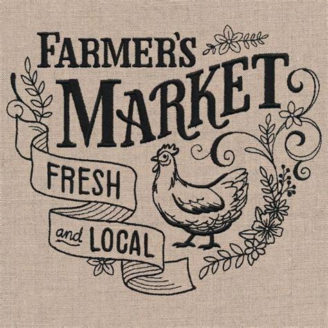 Farmer's Market Sign design (M17666) from www.Emblibrary.com | Farmers market sign, Farmers ...