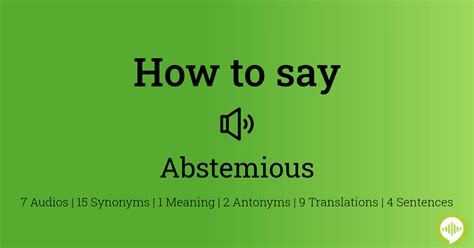 How to pronounce abstemious | HowToPronounce.com