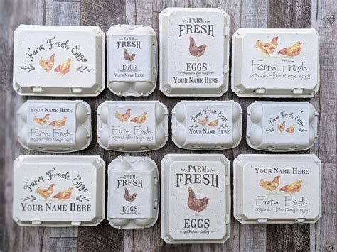 Egg Cartons-vintage Themed COLOR Printed Full Dozen 12 or 6 - Etsy