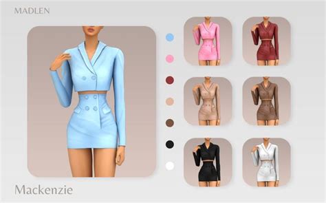 Madlen Mackenzie Outfit | Madlen on Patreon | Sims 4 dresses, Sims 4 mods clothes, Sims 4