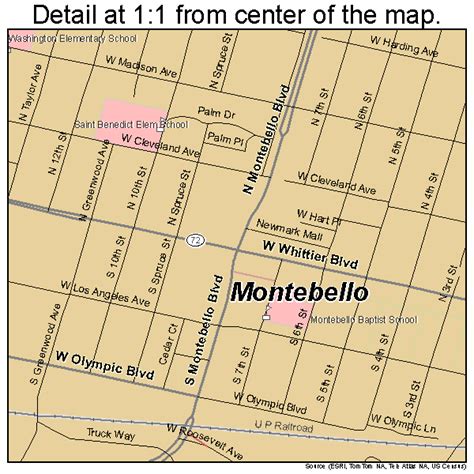 Montebello California Street Map 0648816