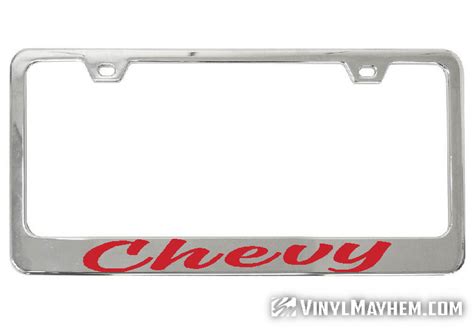 Chevy license plate frame | Vinyl Mayhem