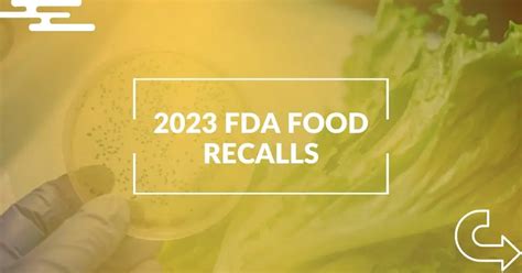 List of 2023 FDA Food Recalls