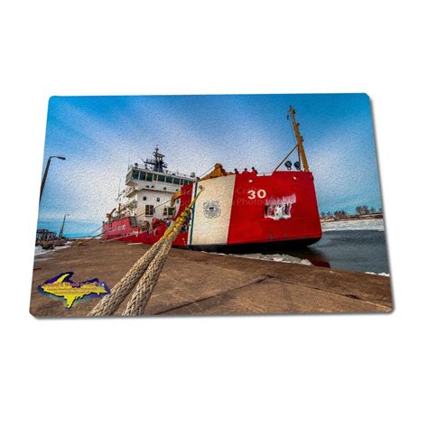 Glass Cutting Boards Ship USCG Cutter Mackinaw -1003 – Seward's Wood-n ...