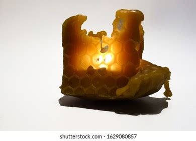 Burning Christmas Candle Cast Beeswax Stock Photo 1629080857 | Shutterstock