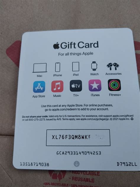 Gift card code is ripped off and the code… - Apple Community