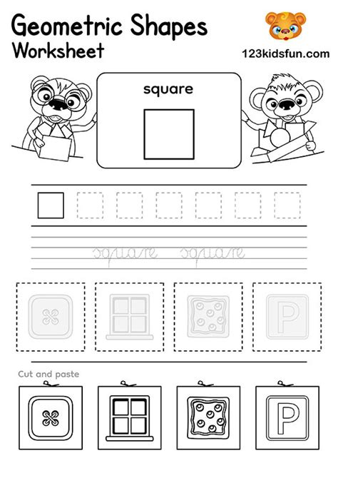 Free Printable Shapes Worksheets for Preschool & Kindergarten Kids