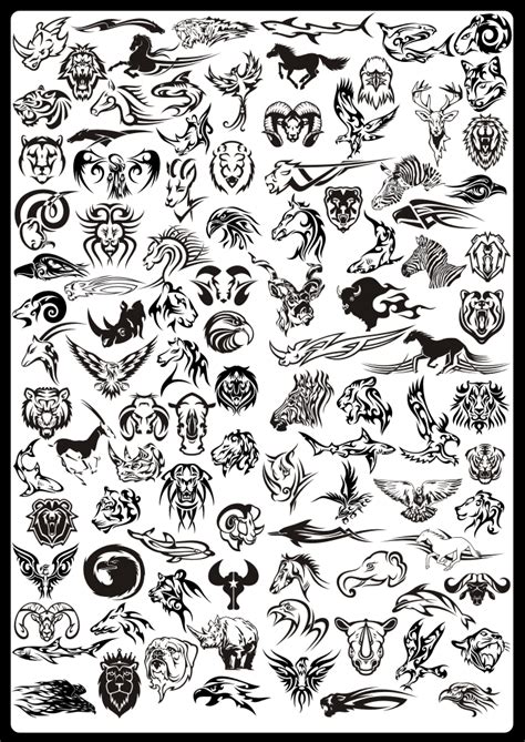 TRIBAL ANIMALS CLIPART-VINYL CUTTER PLOTTER IMAGES-EPS VECTOR CLIP ART ...