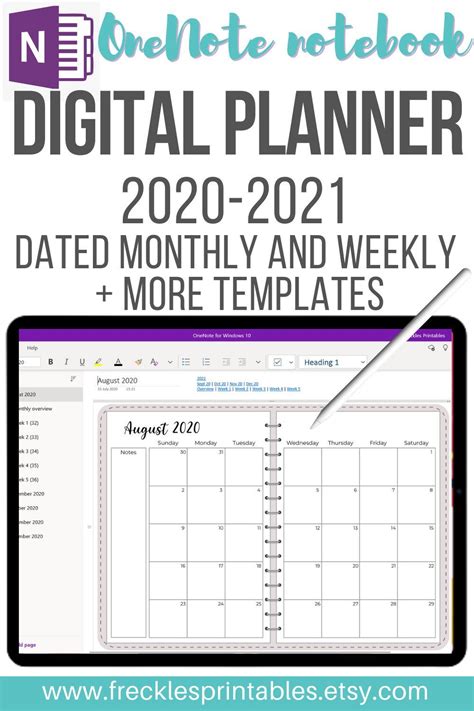 Onenote Digital Planner Template Free - Printable Templates