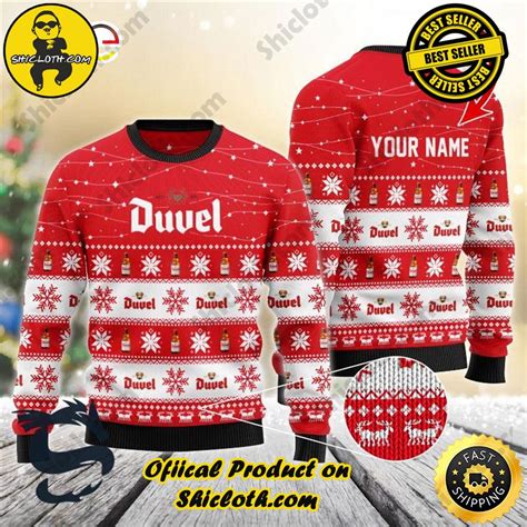 Personalized Christmas Twinkle Lights Duvel Beer Christmas Beer Sweater - Shicloth