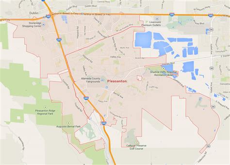 Pleasanton California Map