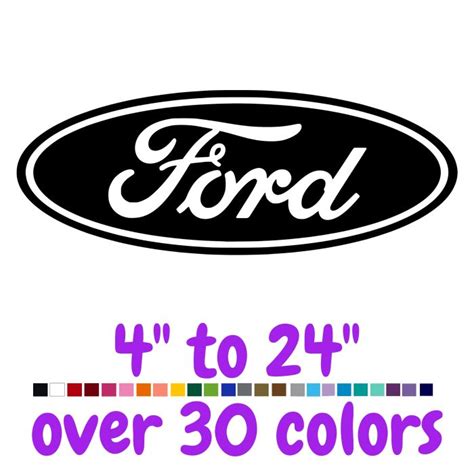 Ford Logo Vinyl Decal – Custom Size – Sports Stickers USA