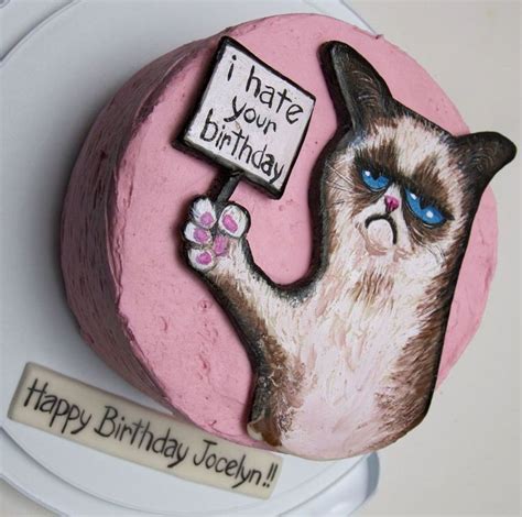 13 Brutally Honest Cakes | Grumpy cat cakes, Cat cake, Birthday cake for cat