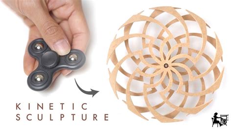 Kinetic Sculpture【DIY】-Free template-ハンドスピナーで作るキネティック・アート - YouTube