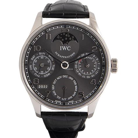 IWC Portuguese Perpetual Calendar Grey Dial 42.30mm White Gold for $26,728 for sale from a ...