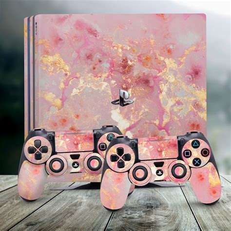 PS4 Pink Skin PS4 Marble Skin PS4 Gold Skin PS4 Skin Gold | Etsy