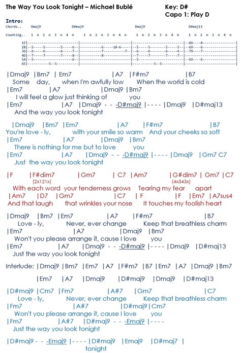 TalkingChord.com: Michael Bublé - The Way You Look Tonight (Chords)