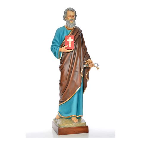 Saint Peter statue in painted fiberglass | online sales on HOLYART.com