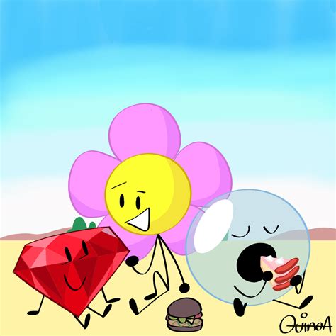 Bfb month day 10: Flower Bubble and Ruby by QuinoaHyphen on Newgrounds