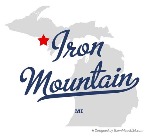 Map of Iron Mountain, MI, Michigan