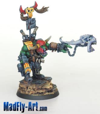 Ork Warboss with Attack Squig – MadFly-Art Miniature Painting Studio