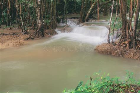 Waterfall in the spring stock image. Image of rain, scenic - 172174053