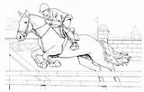 Cross Country Jumping Horse Coloring Pages & Book For Kids sketch template