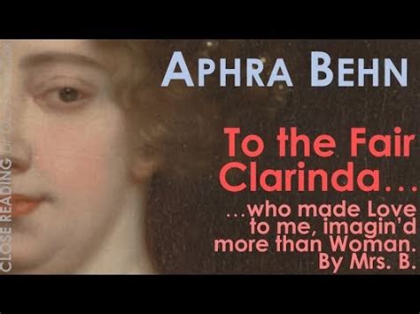 Comunicacion y Literatura: APHRA BEHN biography & To the Fair Clarinda poem—Gender, Restoration ...