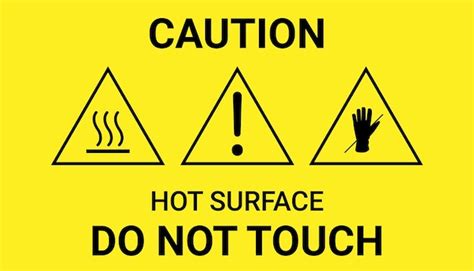 Premium Vector | Caution Hot Surface Symbol Sign Vector Illustration