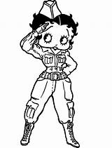 Soldier Betty Boop coloring Page  Download Print Or Color Online For Free sketch template