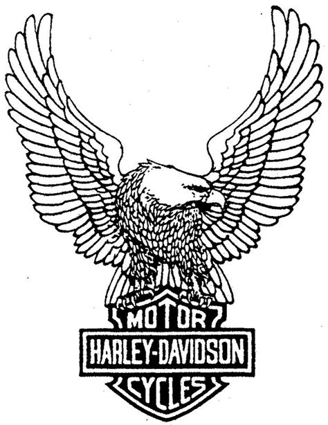 Harley-Davidson Symbol Coloring Page | Dibujo para imprimir : Vehículos - Motocicleta - Har ...